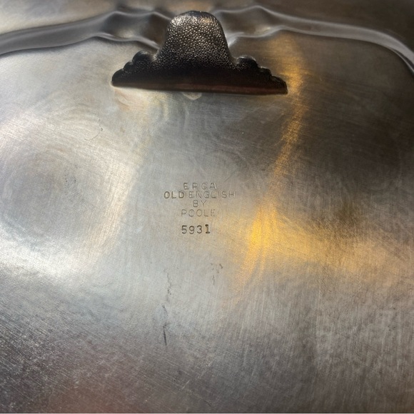 Old English by Poole Footed 5931 EPCA Silverplated Ornate Serving Tray Gorgeous - Picture 4 of 6